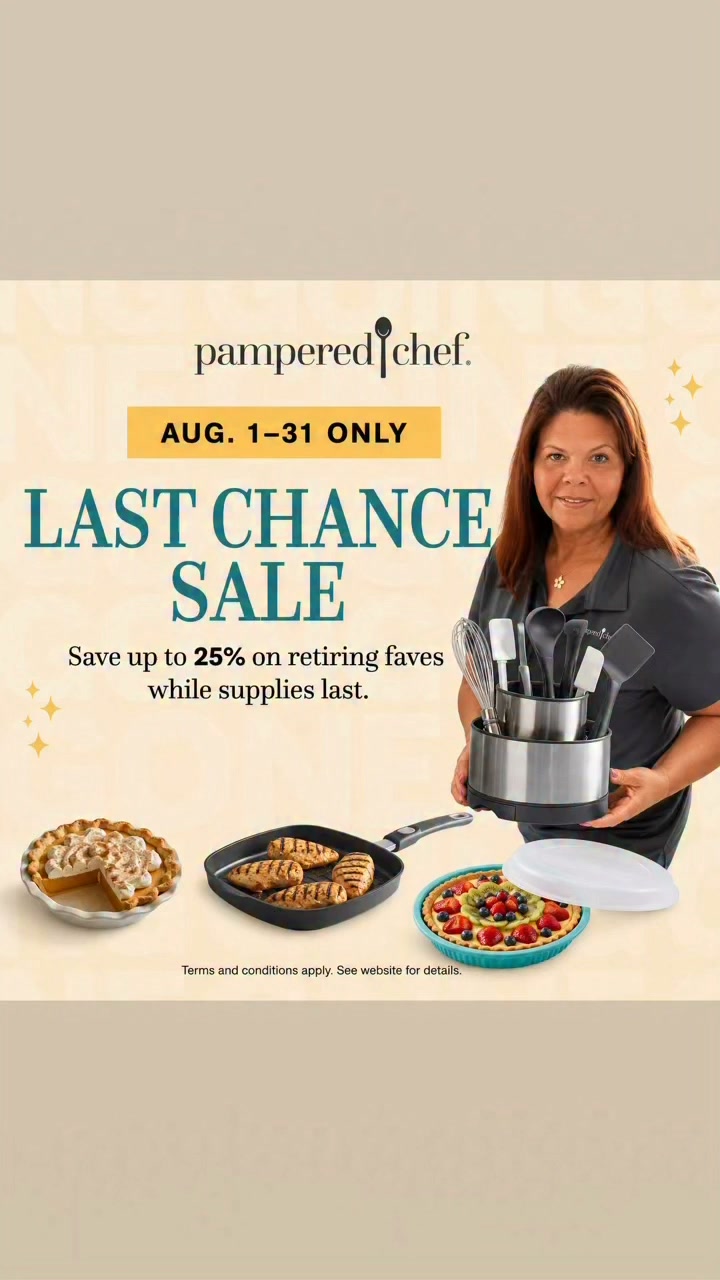 ☀️ AUGUST JUST GOT REALLY GOOD! 🙌

Whether you’re looking to save money, bless a great cause, or earn extra income, there’s something special waiting for you this month! 💙

✨ SHOP & SAVE
🛍️ Spend $90 and choose:
💚 a $15 credit for your next order OR
🍽️ donate 10 meals through Feeding America.

❤️ Plus, every order placed through my fundraiser link helps support the American Legion!

👉 https://www.pamperedchef.com/party/raisingfunds2026

🎉 HOST & EARN
Host a fun online or in-home gathering with $200+ in sales and receive:
🎁 A FREE Mystery Gift ($44+ value)
🛍️ 60% OFF one item or set
💕 I’ll take care of everything—you simply invite your friends!

🌟 START YOUR OWN BUSINESS
Join Pampered Chef this month for just $30 with one of three amazing starter kits. I’d love to mentor you every step of the way!

🍽️ BUY A MIX, GIVE A MEAL
Every Meal Mix purchased in August provides a meal to someone in need through Feeding America. ❤️

💖 DOUBLE DONATION FUNDRAISERS
Know a school, sports team, church, animal rescue, or nonprofit that could use extra support?

✨ This month they’ll receive:
❤️ 20% back on sales from $200–$649
❤️ 30% back on sales of $650+

I’d love to partner with you to make a real difference in our community.

💕 Which August special are you MOST excited about?
🛍️ Shopping
🎉 Hosting
❤️ Fundraising
🌟 Joining my team

Comment below with your favorite! 👇